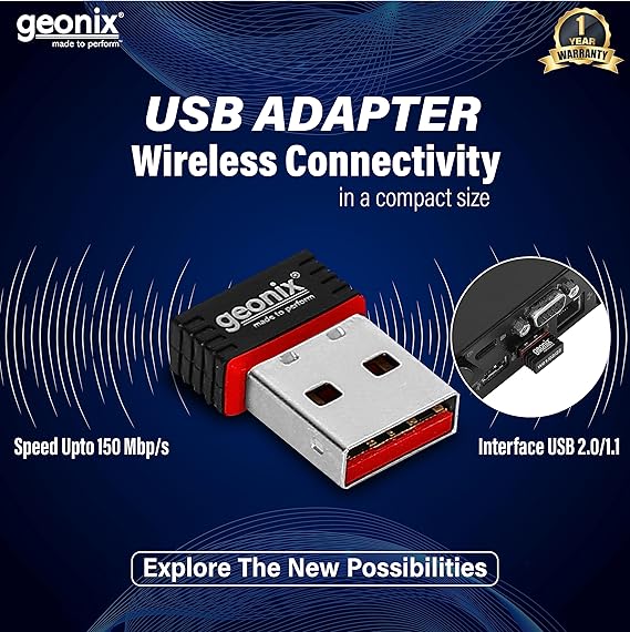GEONIX USB Wi-Fi Adapter - USB ADAPTER WIFI by Geonix
