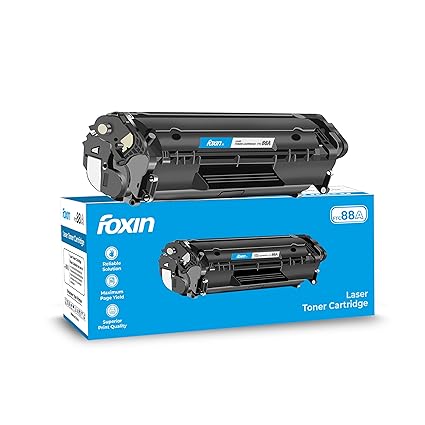 FOXIN FTC 88A/CC388A Black Laser Toner Cartridge - CARTREDGE & TONER POWDER by Foxin
