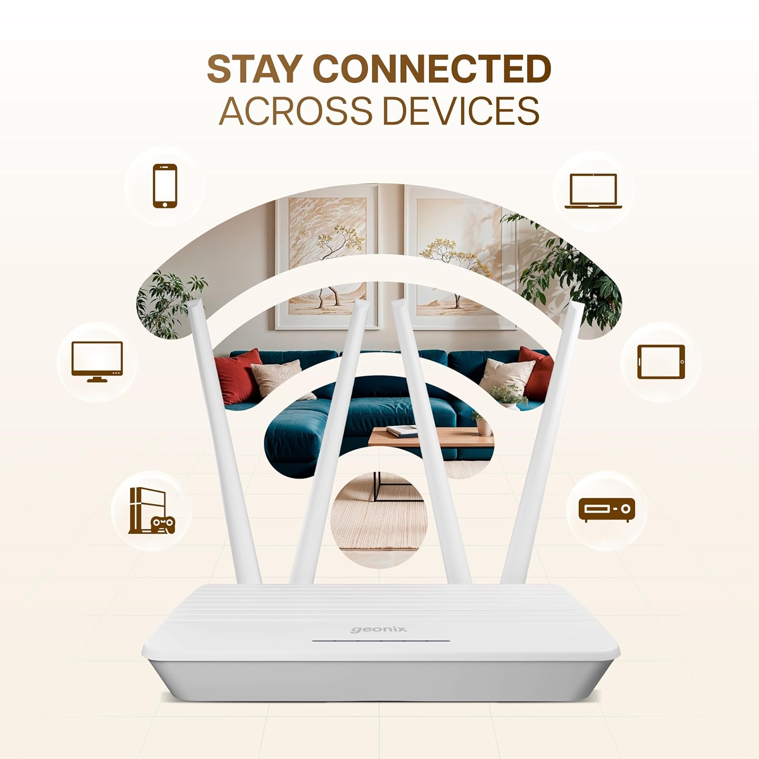 GEONIX Wireless Single_Band Router 4G Mobile Sim Based Router with 4 Antenna - Image 3